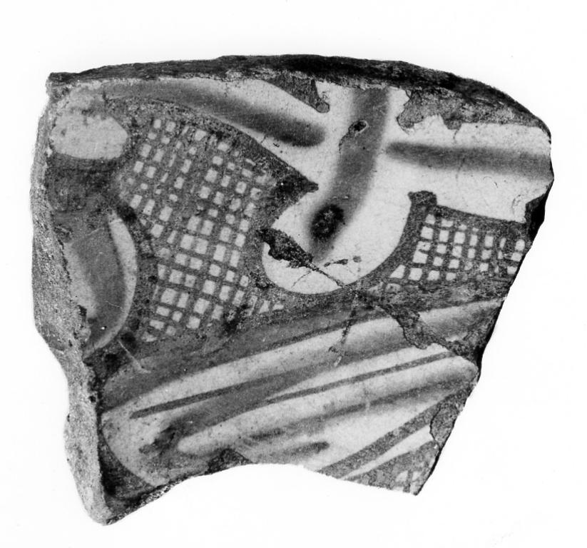 piatto, frammento - manifattura orvietana (fine/inizio secc. XIV/ XV)