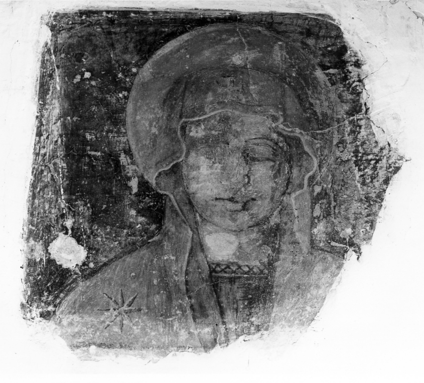 Madonna (dipinto, frammento) - ambito laziale (fine sec. XV)