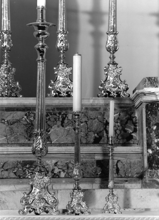 candeliere - ambito laziale (seconda metà, prima metà sec. XVIII, sec. XIX)