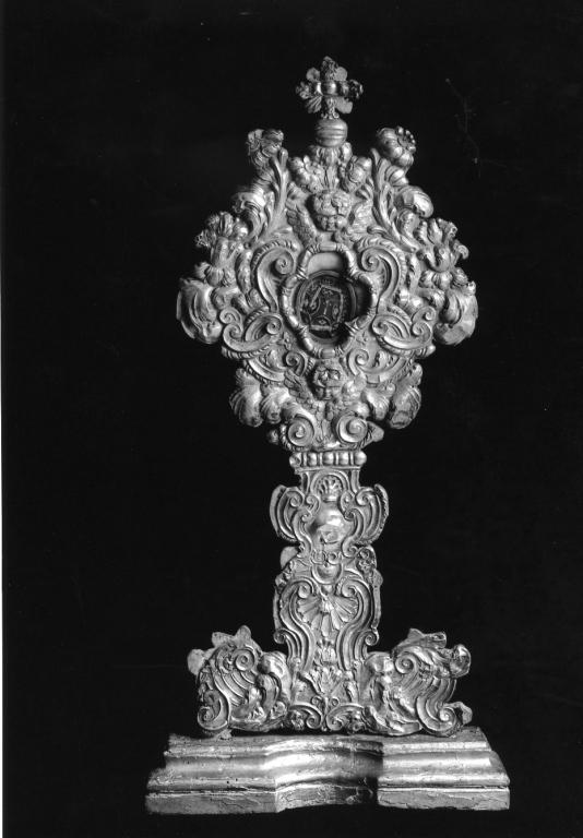 reliquiario - a ostensorio - ambito laziale (sec. XVIII)