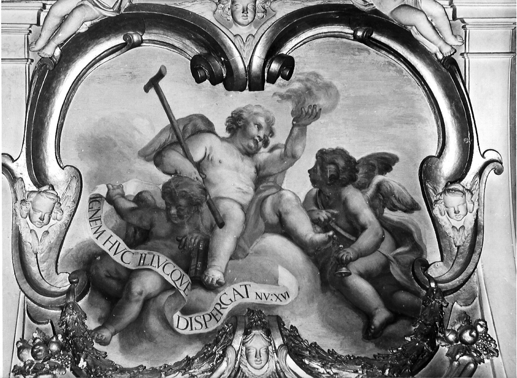 angeli con attributi di Sant'Antonio Abate (dipinto) di Calandrucci Giacinto (sec. XVII)