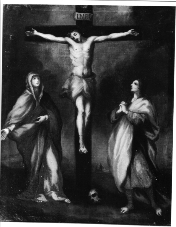 stazione XII: Gesù innalzato e morto in croce (Via Crucis, serie) - ambito romano (sec. XVIII)