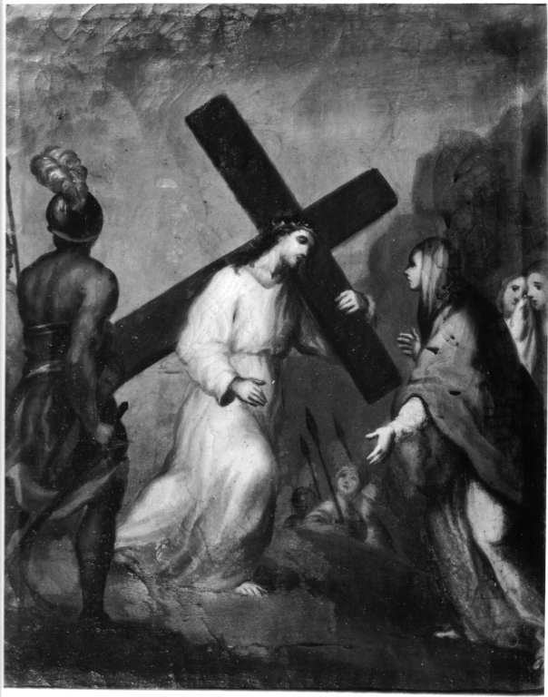 stazione IV: Gesù incontra la Madonna (Via Crucis, serie) - ambito romano (sec. XVIII)