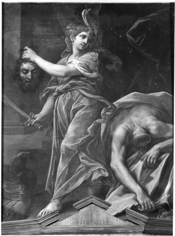 Giuditta con la testa di Oloferne e la spada (dipinto, serie) di De La Haye Lucas detto Fra' Luca Fiammingo (attribuito) (seconda metà sec. XVII)
