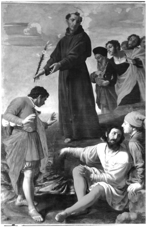 Sant'Antonio da Padova predica ai pesci (dipinto) di Turchi Alessandro detto Orbetto (sec. XVII)