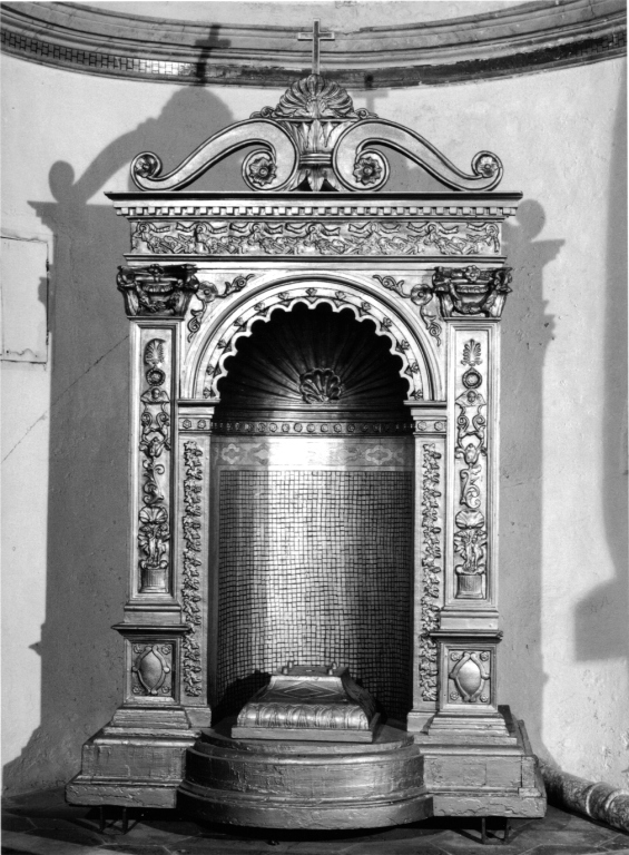 tronetto per esposizione eucaristica - manifattura laziale (seconda metà sec. XIX)