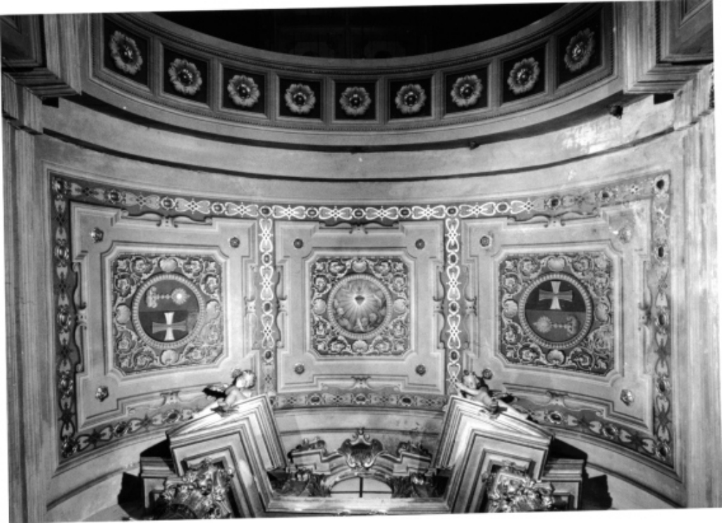 gloria del Sacro Cuore di Gesù (decorazione pittorica, complesso decorativo) - manifattura laziale (ultimo quarto sec. XIX)