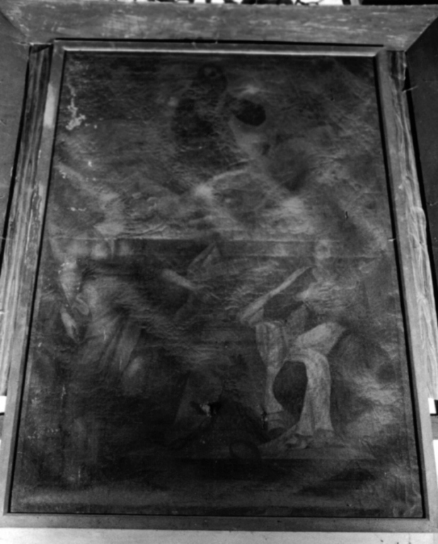 San Francesco d'Assisi in gloria e due sante (dipinto) - ambito laziale (prima metà sec. XVII)