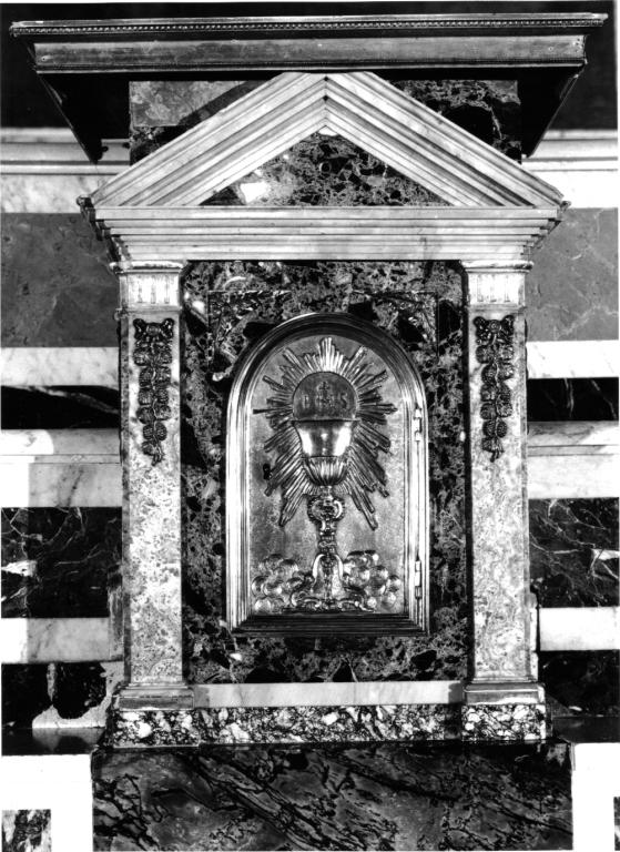 tabernacolo - a frontale architettonico - manifattura laziale (sec. XVIII)