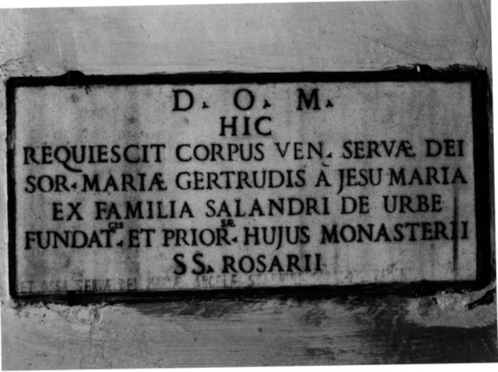 lapide tombale - manifattura laziale (sec. XIX)