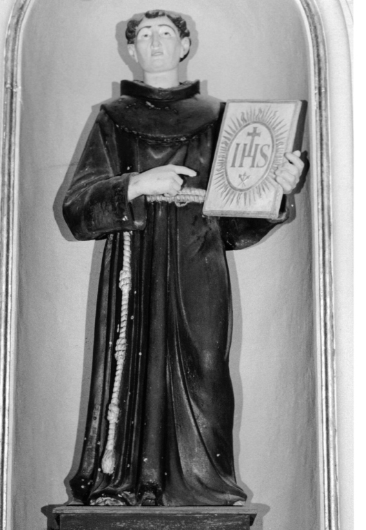 San Bernardino da Siena (statua) di Frate Mariano da Valentano (sec. XIX)