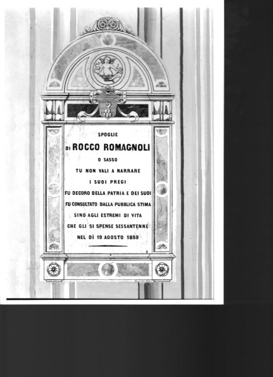 lapide di Cini Romeo da Siena (sec. XIX)