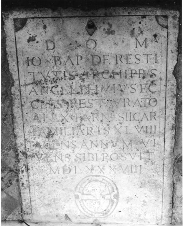 lapide tombale - produzione laziale (sec. XVI)