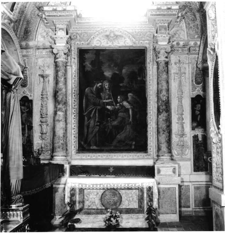 altare, complesso decorativo - ambito romano (inizio sec. XVII)