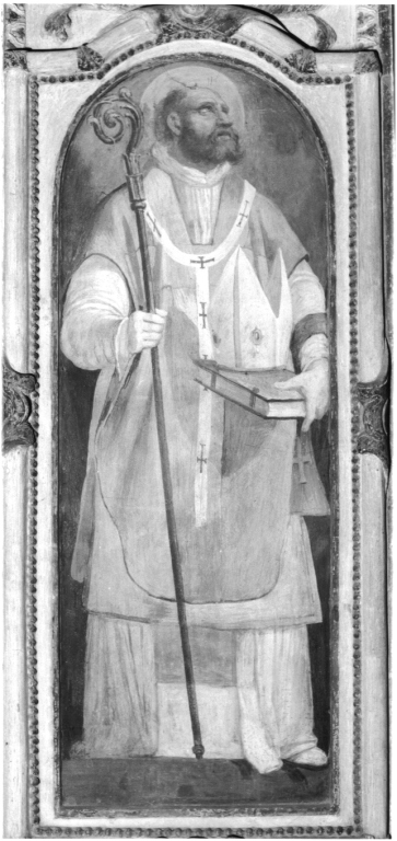 Santo vescovo (dipinto, complesso decorativo) di Caparozzi Filippo (attribuito) (inizio sec. XVII)