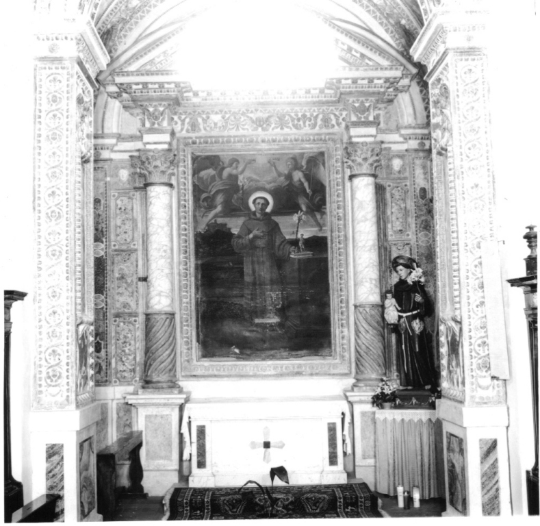 altare maggiore, complesso decorativo - ambito romano (inizio sec. XVII)