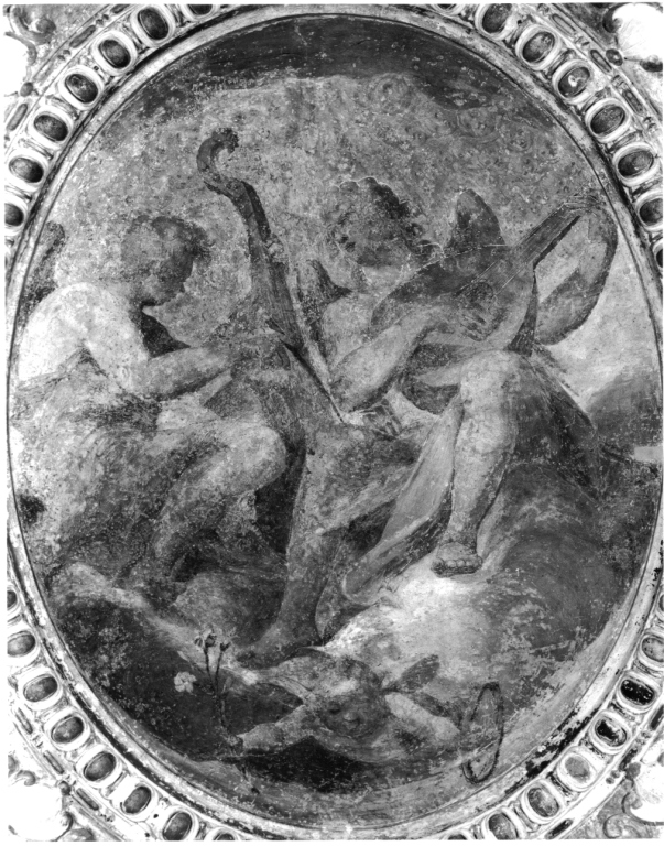 angeli musicanti (dipinto, complesso decorativo) - ambito romano (inizio sec. XVII)