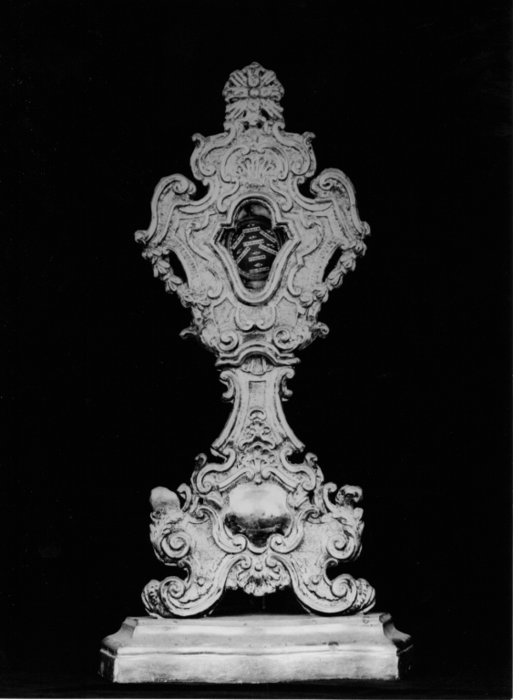 reliquiario - a ostensorio - ambito laziale (sec. XIX)