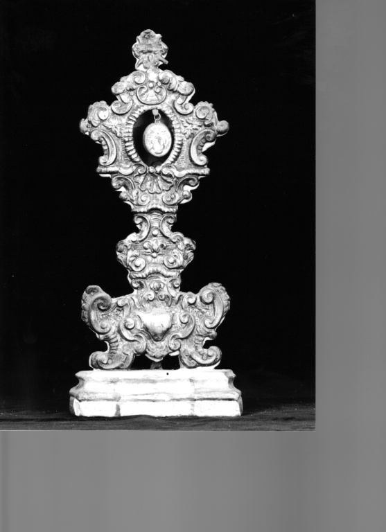 reliquiario - a ostensorio, coppia - produzione laziale (metà sec. XIX)