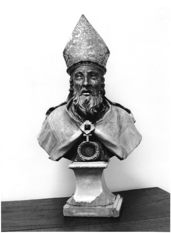 Sant'Agostino (reliquiario - a busto) - ambito laziale (sec. XIX)