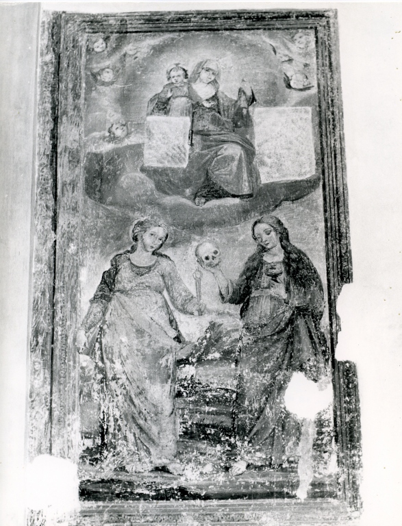 Sant'Apollonia, Santa Maria Maddalena e la Vergine in gloria (dipinto) - ambito laziale (fine/inizio secc. XVI/ XVII)