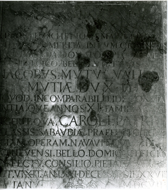 lapide - ambito laziale (inizio sec. XVII)