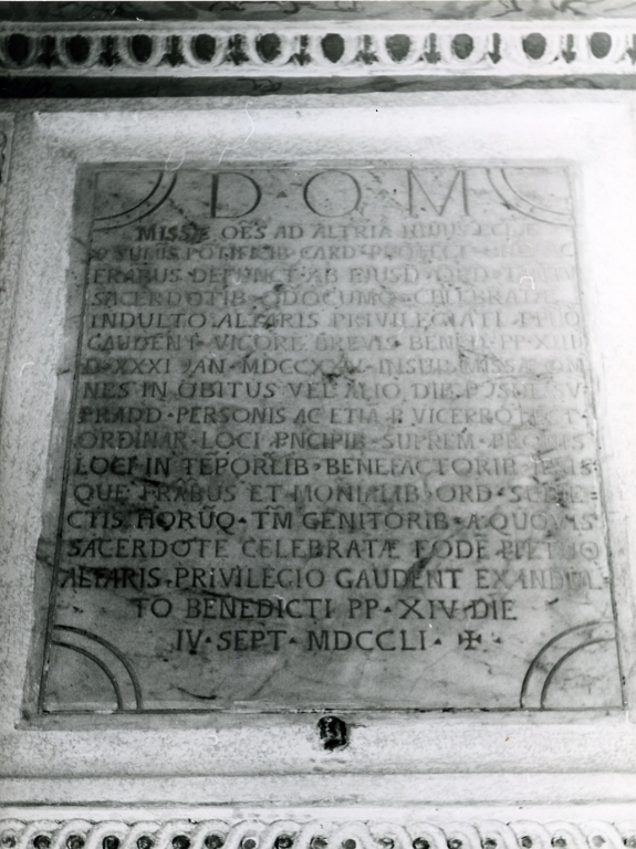 lapide - ambito laziale (sec. XVIII)