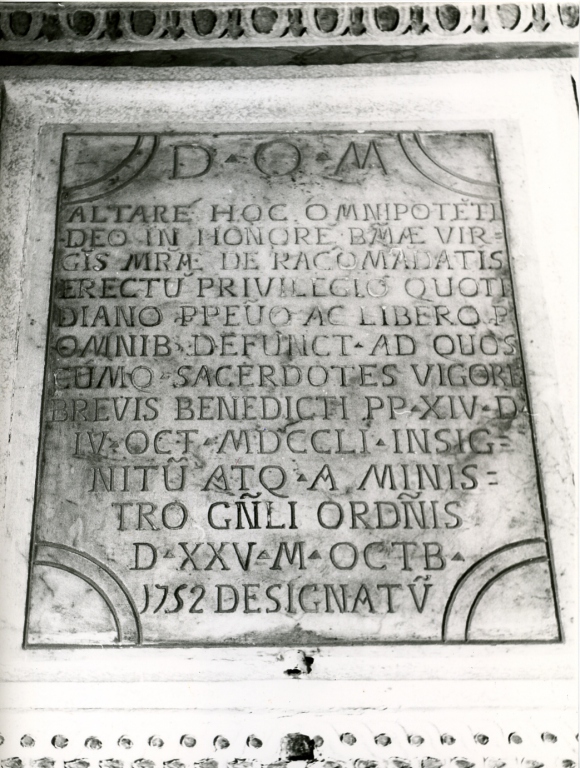 lapide - ambito laziale (sec. XVIII)