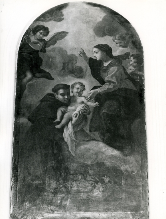 apparizione della Madonna con Bambino a Sant'Antonio da Padova (dipinto) - ambito laziale (inizio sec. XVII)