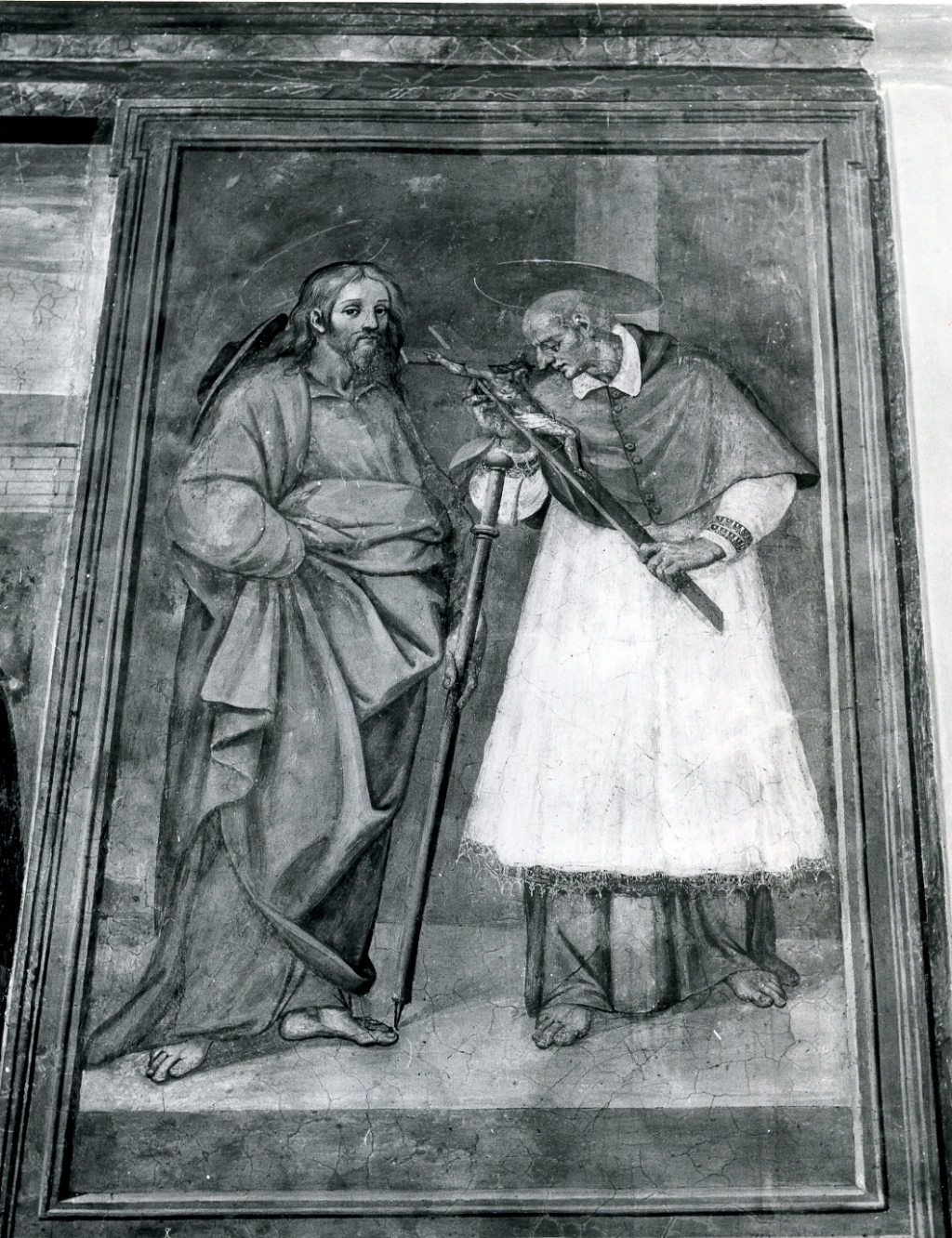 San Carlo Borromeo e San Bonaventura (dipinto) - ambito laziale (sec. XVII)