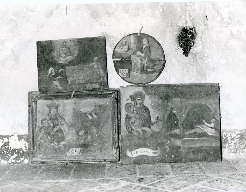 apparizione della Madonna (dipinto) - ambito laziale (sec. XVIII)