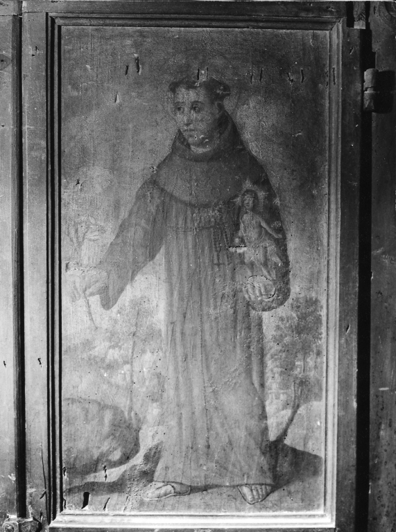 San Francesco d'Assisi (anta di armadio) - ambito laziale (sec. XVII)