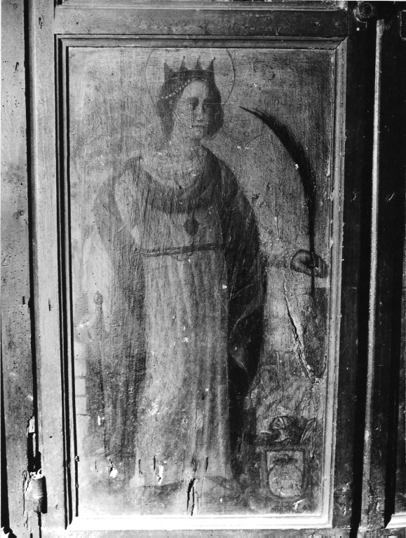 Sant'Orsola (anta di armadio) - ambito laziale (sec. XVII)