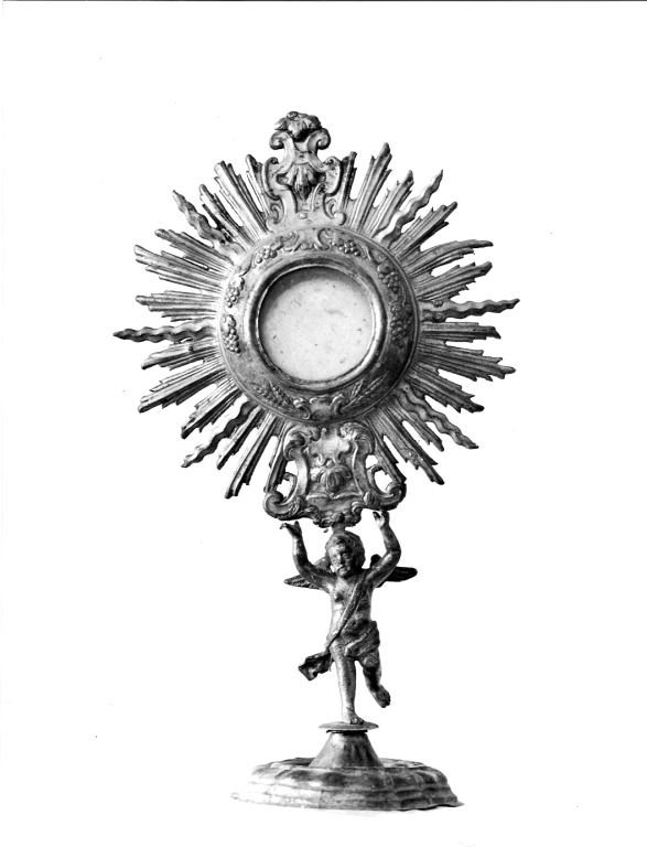 ostensorio - a raggiera - ambito laziale (sec. XVIII)