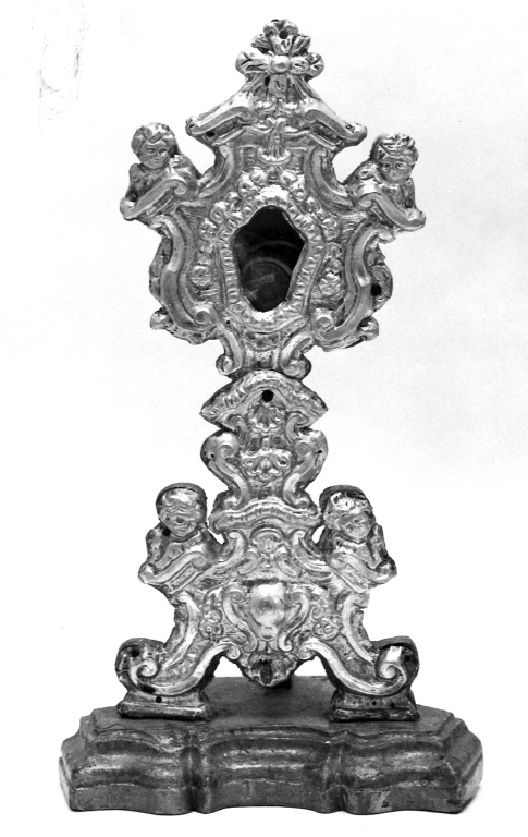 reliquiario - a ostensorio, coppia - ambito laziale (sec. XVIII)