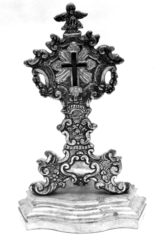 reliquiario - a ostensorio - ambito laziale (sec. XVIII)