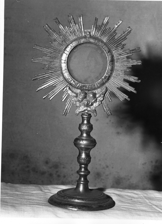 reliquiario - a ostensorio - ambito laziale (sec. XIX)