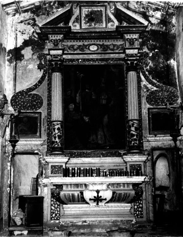 mostra architettonica d'altare - ambito laziale (fine/inizio secc. XVI/ XVII)