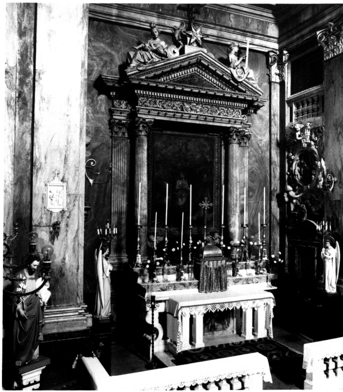 altare maggiore - ambito laziale (seconda metà sec. XVII, sec. XX)