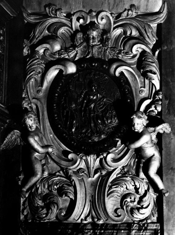 Santa Caterina d'Alessandria non rinuncia alla fede (decorazione plastica) - ambito laziale (seconda metà sec. XVII)