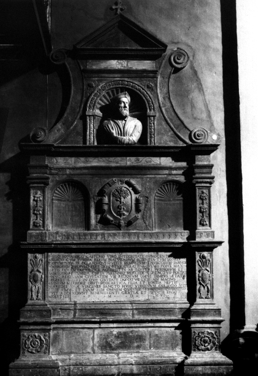 busto ritratto di Paolo Buonamici (monumento funebre - a edicola) - ambito laziale (sec. XVI)