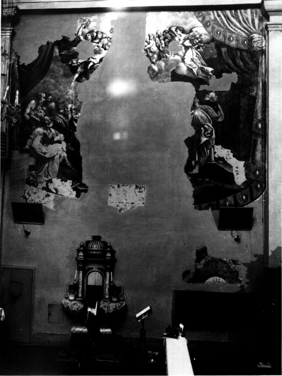 Madonna Assunta con angeli e Santi (dipinto, frammento) - ambito laziale (sec. XVII)