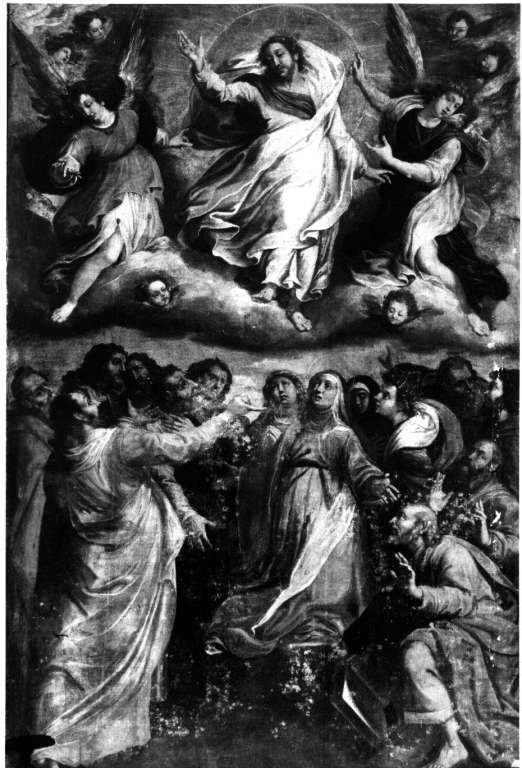ascensione di Cristo (pala d'altare) di Pandolfi Gian Giacomo (attribuito) (sec. XVII)