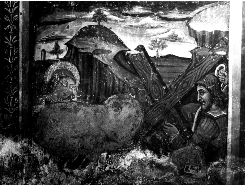 stazione III: Gesù cade sotto la croce la prima volta (dipinto) - ambito umbro-laziale (fine/inizio secc. XV/ XVI)