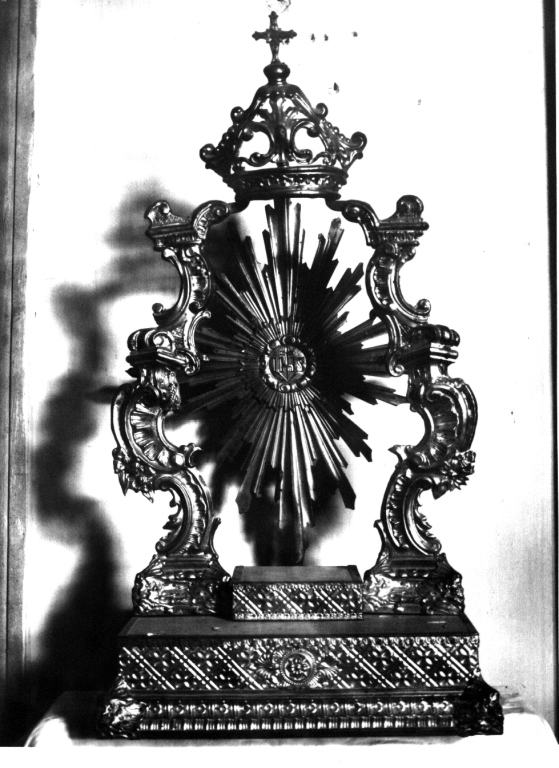 tronetto per esposizione eucaristica - ambito laziale (sec. XX)