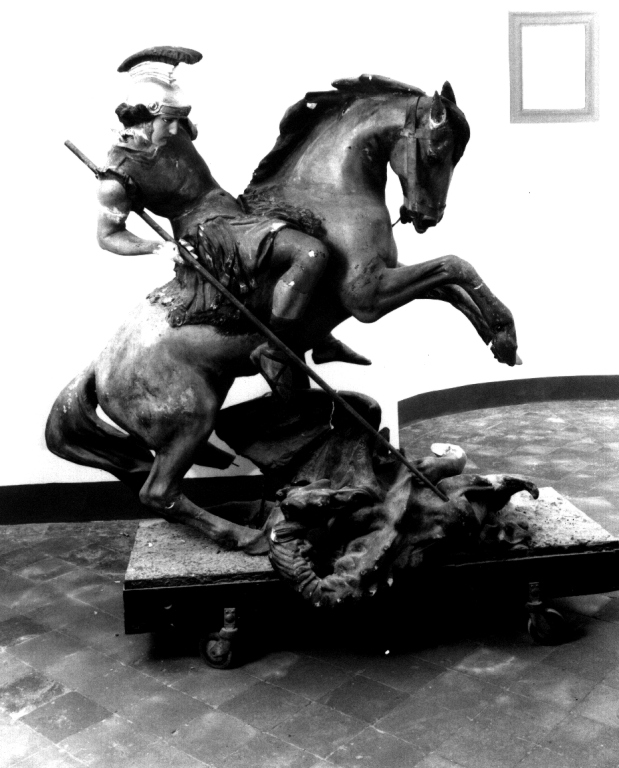 San Giorgio e il drago (statua processionale) - ambito laziale (prima metà sec. XX)