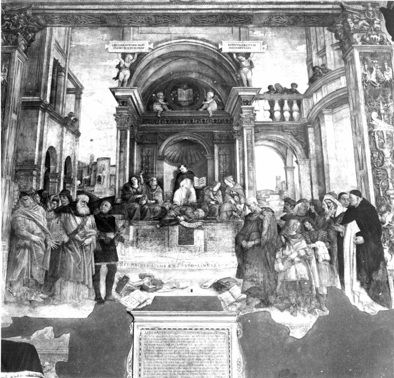 Trionfo di san Tommaso sull'eresia (dipinto) di Lippi Filippino (sec. XV)