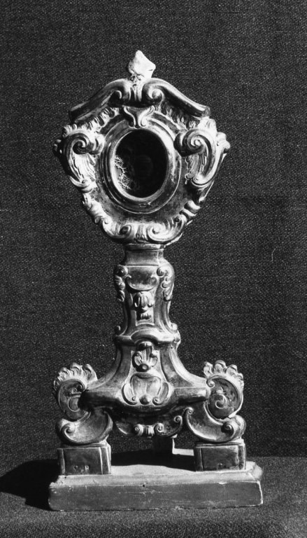 reliquiario - a ostensorio - ambito laziale (fine/inizio secc. XVIII/ XIX)
