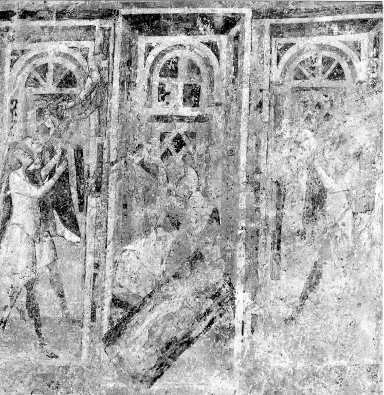 Storie di San Nicola (dipinto, ciclo) di Coleberti Pietro da Piperno (attribuito) (inizio sec. XV)