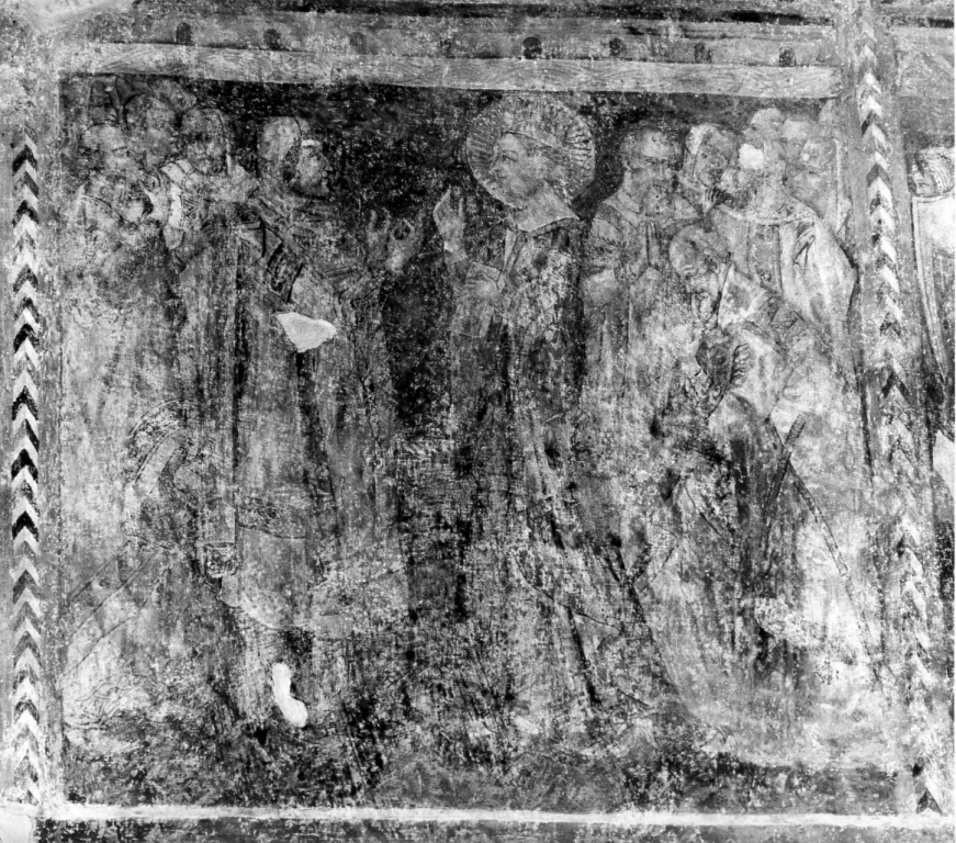 disputa di Santa Caterina d'Alessandria con i filosofi (dipinto) di Coleberti Pietro da Piperno (attribuito) (inizio sec. XV)